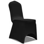 vidaXL Rastezljiva presvlaka za stolicu, crna, 50 kom
