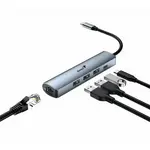 gen-uh-545 - Genius UH-545, 5-u-1 USB 3.0 hub + Ethernet - 31240004400