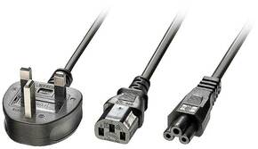 LINDY struja Y-kabel [1x UK utikač - 2x ženski konektor IEC c13