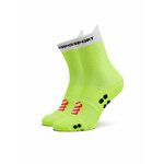 Visoke unisex čarape Compressport Pro Racing V4.0 Run High XU00046B Safe Yellow/White