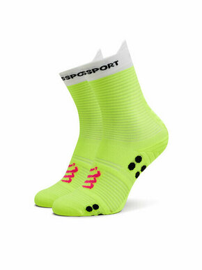 Visoke unisex čarape Compressport Pro Racing V4.0 Run High XU00046B Safe Yellow/White