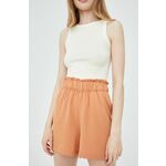 Kratke hlače JDY za žene, boja: narančasta, glatki materijal, visoki struk - narančasta. Kratke hlače iz kolekcije JDY. Model izrađen od glatkog materijala.