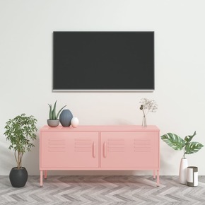 TV ormarić ružičasti 105 x 35 x 50 cm čelični