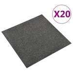 vidaXL Podne pločice s tepihom 20 kom 5 m² 50 x 50 cm antracit