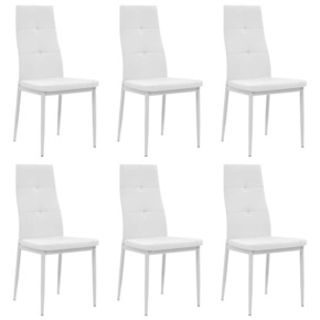 VidaXL Blagovaonske stolice 6 kom od umjetne kože 43 x 43