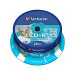 Verbatim CD-R, 700MB, 52x, 25, printable