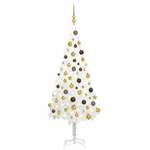 Umjetno božićno drvce LED sa setom kuglica bijelo 120 cm