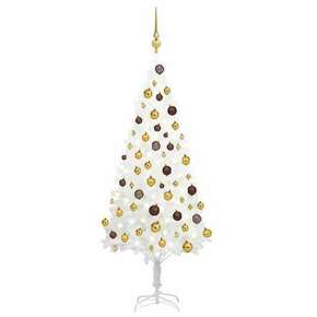 Umjetno božićno drvce LED sa setom kuglica bijelo 120 cm