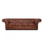 Chesterfield Garnitura Winfield Basic Luxe Leather | 4-sjedišta | Cloudy Brown Old