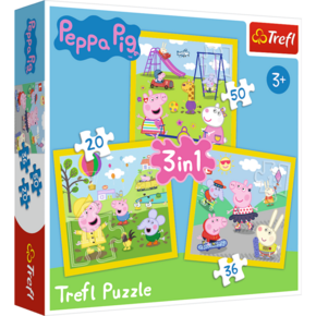 Trefl Pepa Prase: Pepin Sretan dan 3 u 1 puzzle
