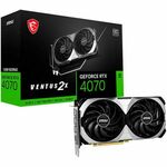 MSI GeForce RTX 4070 VENTUS 2X E 12G OC, 12GB DDR6/DDR6X