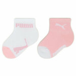Set od 2 para dječjih visokih čarapa Puma Baby Mini Cats Lifestyle Sock 2P 935478 Pink Lady 02