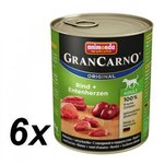Animonda mokra hrana za odrasle pse Grancarno - govedina, pačja srca, 6 x 800 g