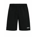 Muške kratke hlače BOSS x Matteo Berrettini Stretch-Poplin Shorts with Contrast Logo - black