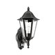EGLO 93458 | Navedo Eglo zidna svjetiljka sa senzorom 1x E27 IP44 crno, antik srebrna, prozirna