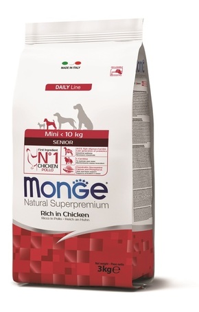 Monge Daily Line Mini Senior suha hrana za pse - piletina 3 kg