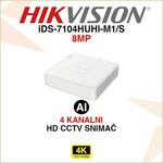 HIKVISION 4 KANALNI ACUSENSE 4K VIDEO SNIMAČ iDS-7104HUHI-M1/S