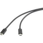 Renkforce USB-C kabel USB 3.2 gen.2x2 USB-C® utikač, USB-C® utikač 1.00 m crna TPE plašt RF-5501102