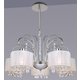 ITALUX MDM1583/5 WH | Span Italux luster svjetiljka 5x E14 krom, bijelo, prozirno