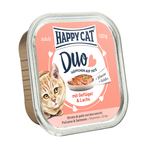 Happy Cat Duo komadići mesne paštete – piletina i losos 100 g