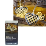 LED svietleća metalna srca 10L, 5.5x4.5c