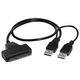 Transmedia SATA HDD adapter SATA 17-5 pin plug to USB 2.0 TRN-C176-AL