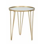 Mauro Ferretti Coffee table glam gold/ogledalo cm ø 40x49