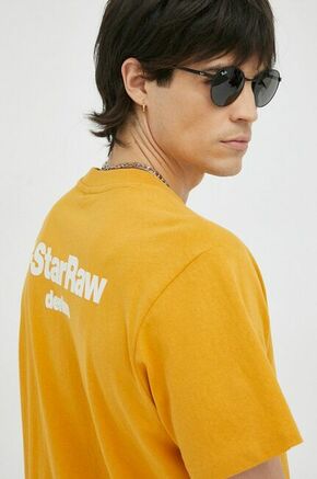 G-Star RAW Majica narančasto žuta / bijela