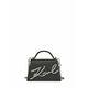 Karl Lagerfeld Ručna torbica 'Signature 2.4' crna / srebro