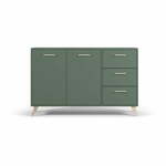 Zelena niska komoda 140x86 cm Burren - Cosmopolitan Design