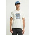 Pamučna majica Pepe Jeans AGGO bež PM509638
