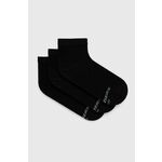 Čarape Skechers za žene, boja: crna - crna. Niske čarape iz kolekcije Skechers. Model izrađen od elastičnog materijala. U setu tri para.