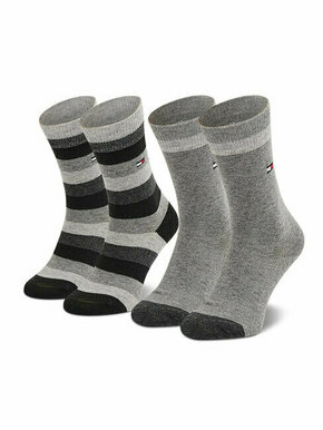 Set od 2 para dječjih visokih čarapa Tommy Hilfiger 354009001 Black 200
