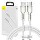 Cable USB-C to USB-C Baseus Cafule, 100W, 1m (white)