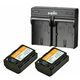 Jupio KIT 2x Battery NP-FZ100 2040mAh + USB Dual Charger komplet punjač i dvije baterije za Sony a9, a7R III, (CSO1004)