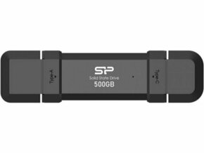 SILICON POWER 500GB DS72 USB 3.1 + USB 3.1 Type C Crno SP500GBUC3S72V1K