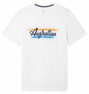 Muška majica Australian Cotton T-Shirt Brush Line Print - bianco