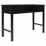 vidaXL Radni stol crni 108 x 45 x 76 cm od masivnog drva paulovnije