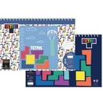 Tetris bilježnica sa naljepnicama i šablonom