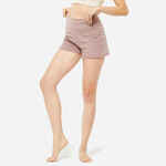 Kratke hlače za jogu ženske smeđe