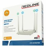 REDLINE Wireless N Router,4G LTE,2 port,300 Mbps,4 x 5 dBi antena - LTE-20 19531