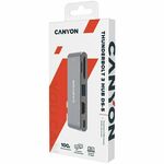 CANYON DS-05B Multiport Docking Station with 7 port, 1*Type C PD100W+2*HDMI+1*USB3.0+1*USB2.0+1*SD+1*TF. Input 100-240V, Output USB-C PD100W&amp;USB-A 5V/1A, Aluminum alloy, Space gray, 104*42*11mm, 0.046 CNS-TDS05B CNS-TDS05B