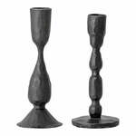 Set od 2 crna metalna svijećnjaka Bloomingville Deja, visina 16 cm