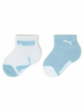 Set od 2 para dječjih visokih čarapa Puma Baby Mini Cats Lifestyle Sock 2P 935478 Powder Blue 01