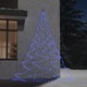vidaXL Zidno drvce s metalnom kukom i 260 LED žarulja plavo 3 m
