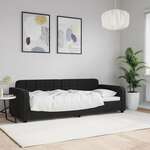 Dnevni krevet crni 80 x 200 cm baršunasti