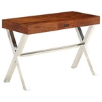 vidaXL Radni stol od masivnog drva bagrema i šišama 110 x 50 x 76 cm