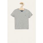 Tommy Hilfiger - Dječja majica 74-176 cm - siva. Dječja majica iz kolekcije Tommy Hilfiger. Model izrađen od glatke pletenine.