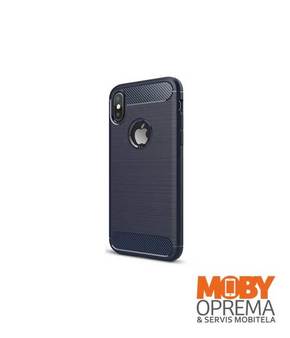 iPhone XS Max plava premium carbon maska