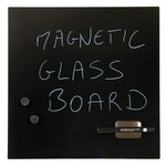 Staklena magnetna ploča 38 x 38 cm, Crna